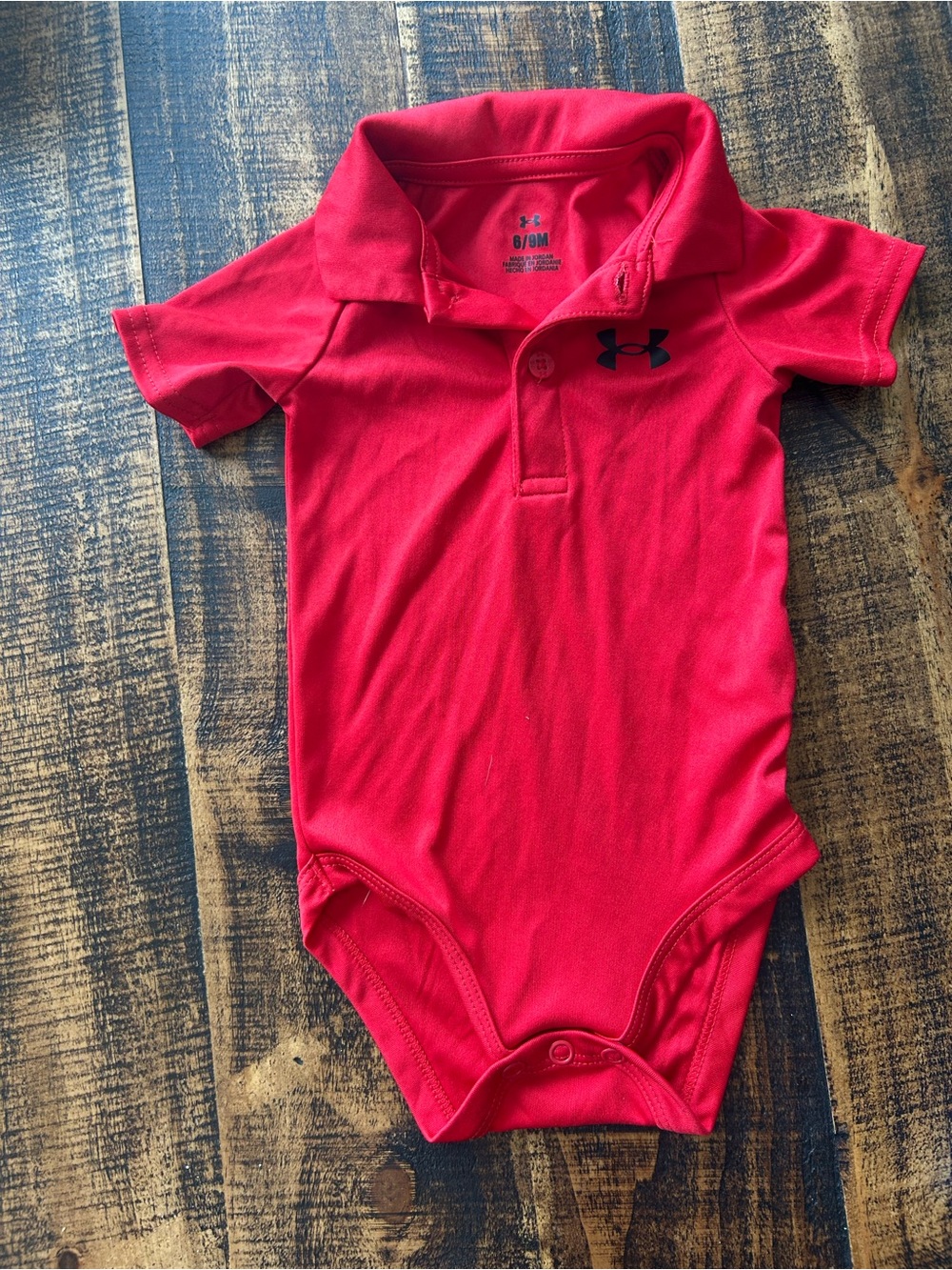 Under Armour Bright Red Baby Polo Bodysuit